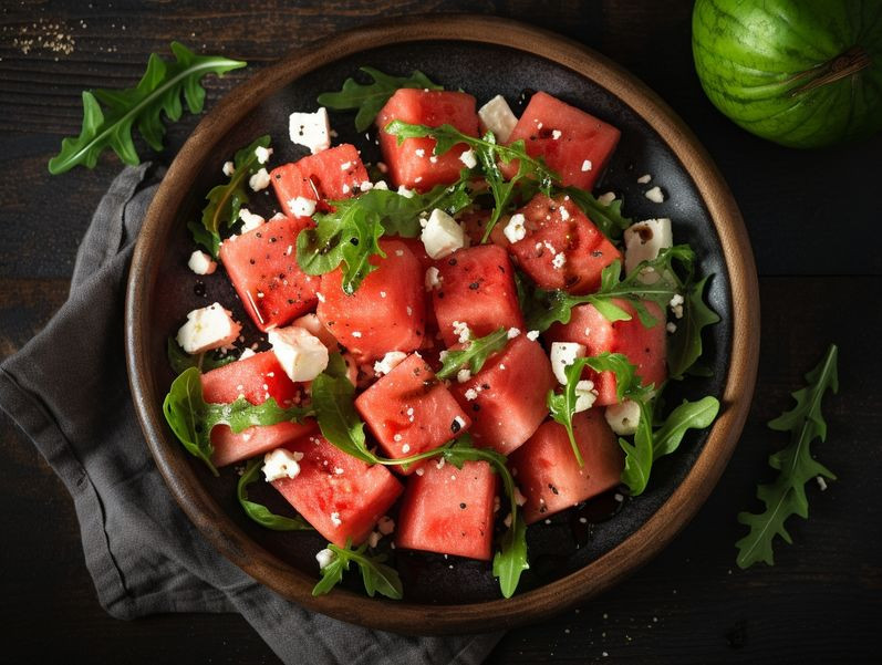 Salade de pastéque : cuisnie ayurvedique