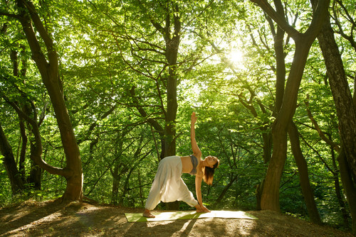 Découvrez Trikonâsana pour vos séances de yoga Trikonâsana , la posture du triangle
