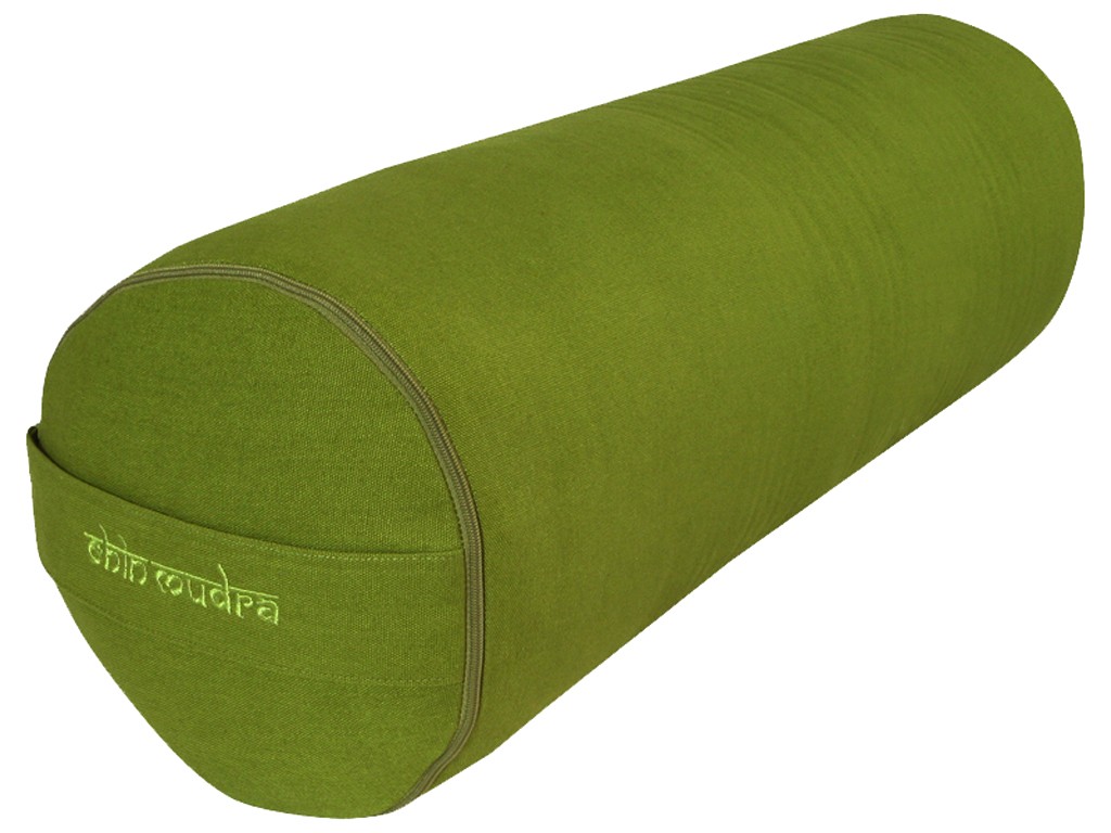 Item Bolster de yoga XL 100 % coton Bio 76 cm x 25 cm Vert