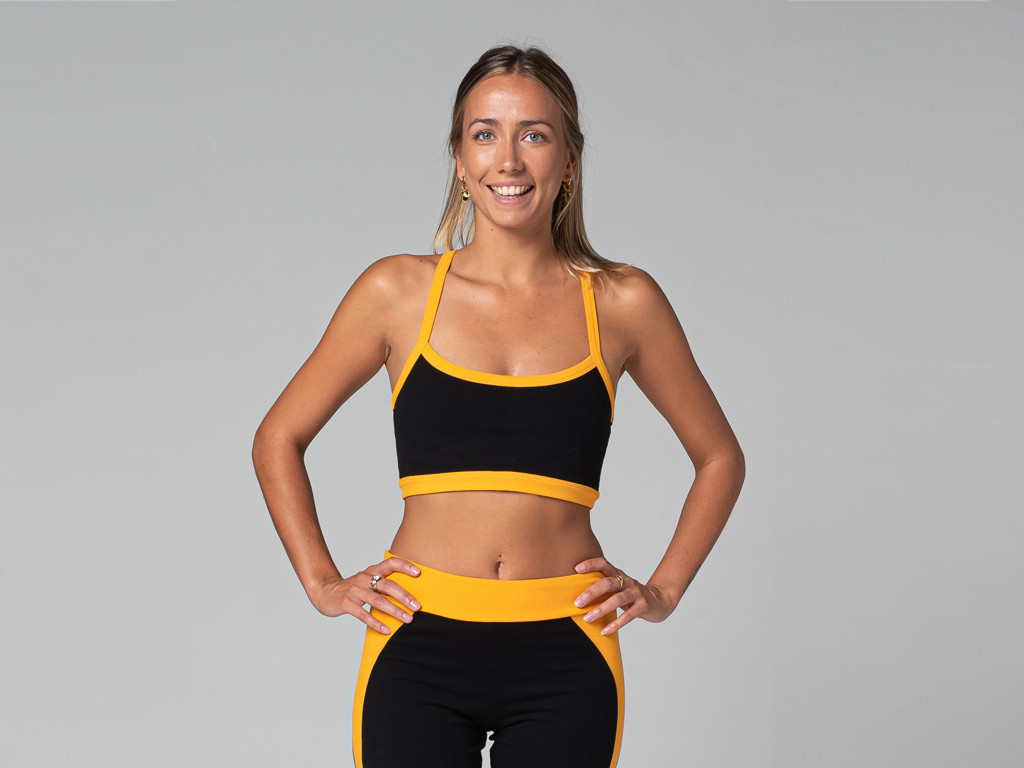 Item Brassière de yoga Bi-colore - Bio Noir