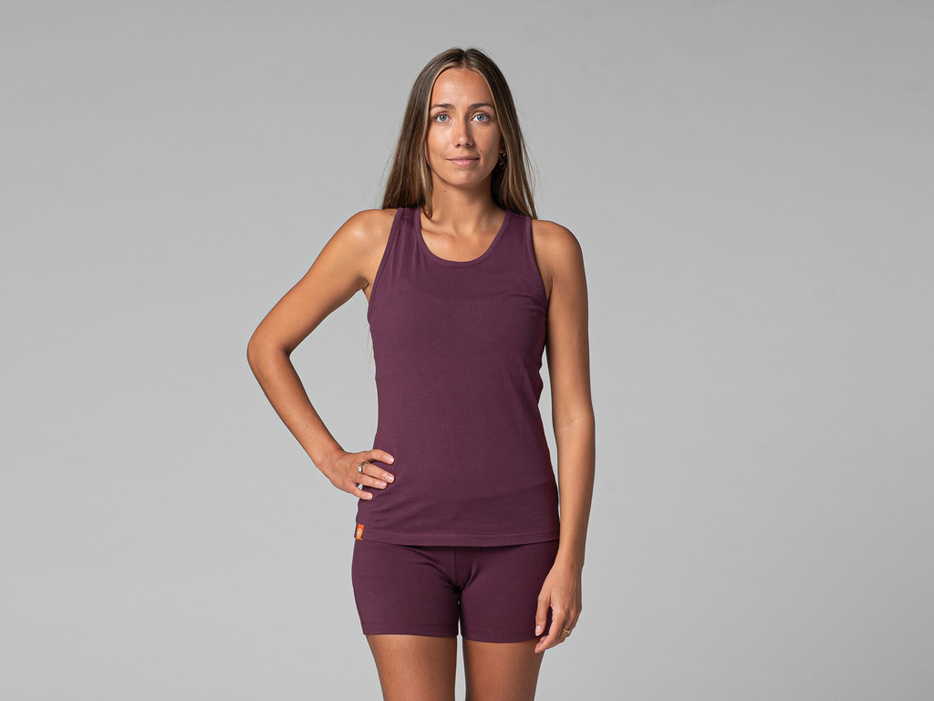 Item Débardeur Femme Slim 100% Bio Prune