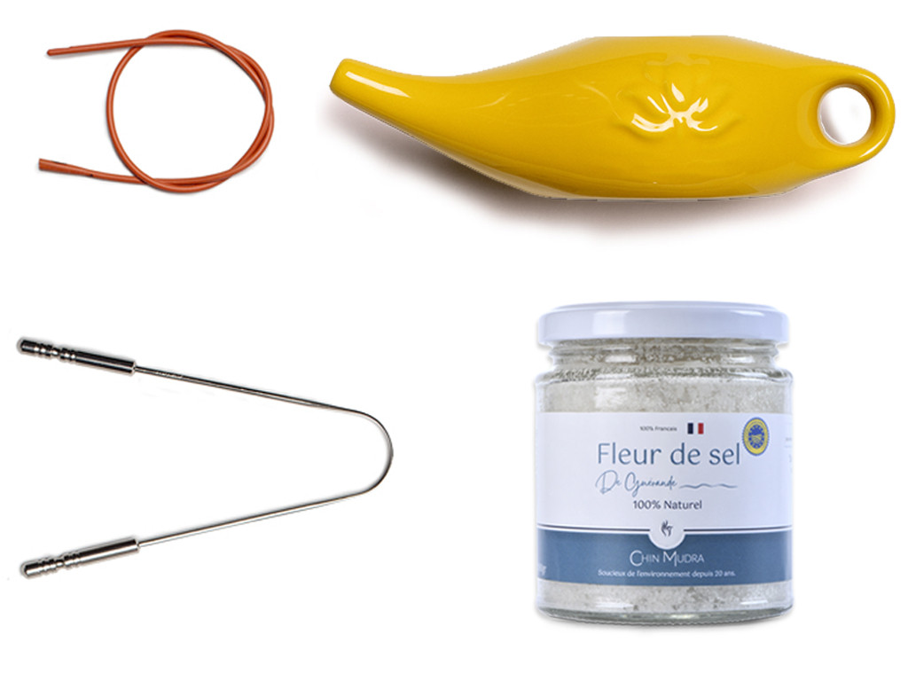 Item Kit Lota Jala Neti complet Porcelaine Jaune Safran 250 ml