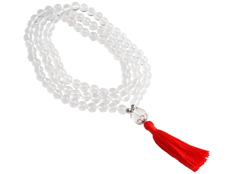Item Mala 108 perles 8mm Cristal de Roche