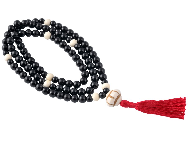 Item Mala 108 perles 8mm Onyx & Os