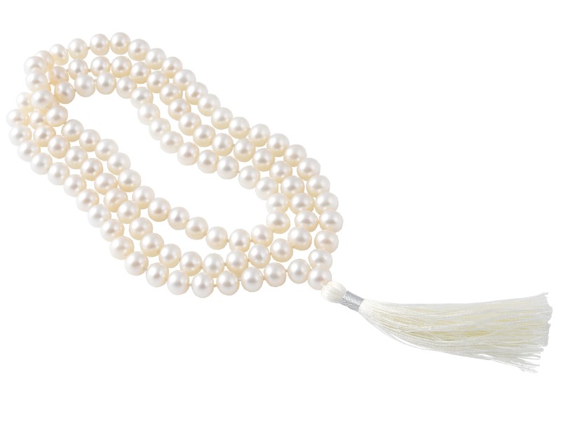 Item Mala 108 Perles blanches naturelles - 8mm