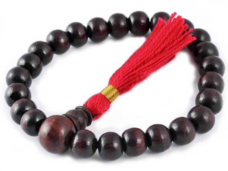 Item Mala 27 perles Bois de Rose 8mm