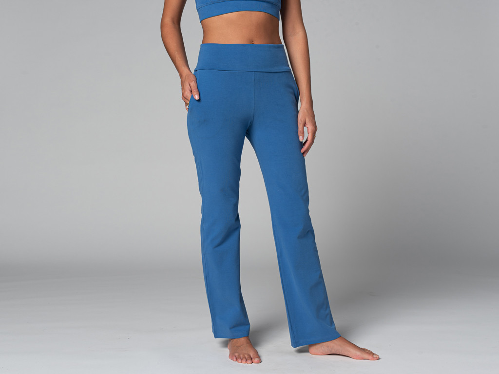 Item Pantalon de yoga femme Confort - Bio Bleu Chaud