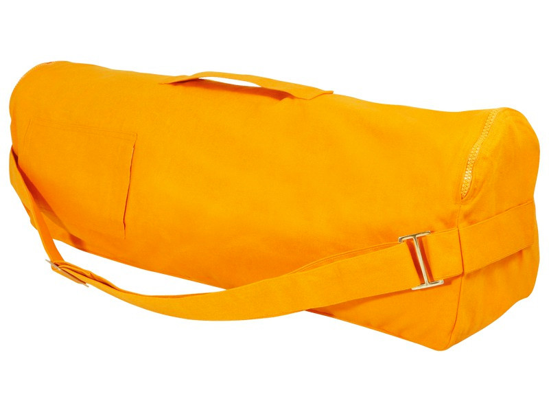 Item Elegante y moderna bolsa para esterilla de yoga, 100% algodón orgánico, 80 cm x 17 cm. Azafrán naranja
