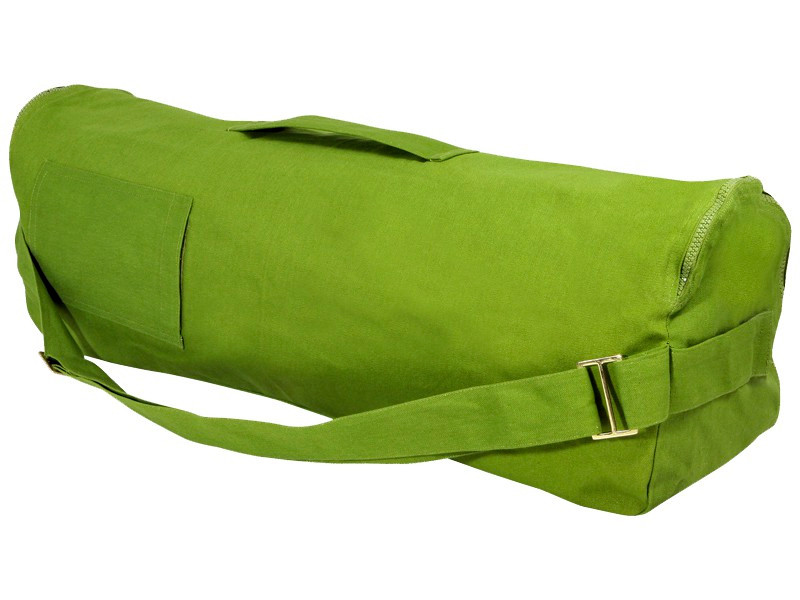 Item Elegante y moderna bolsa para esterilla de yoga, 100% algodón orgánico, 80 cm x 17 cm. Verde
