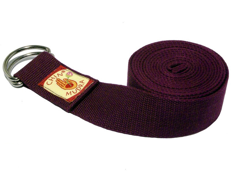 Item Sangle de yoga 100% coton Bio boucle 1/2 lune Prune