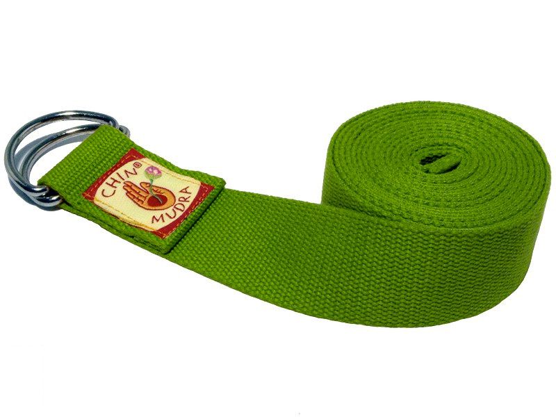 Item Correa de yoga 100% algodón orgánico Hebilla media luna Verde