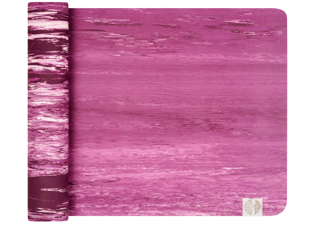 Item Tapis de Yoga Natural Mat 5mm 185 cm x 65 cm x 5 mm - Prune et Blanc