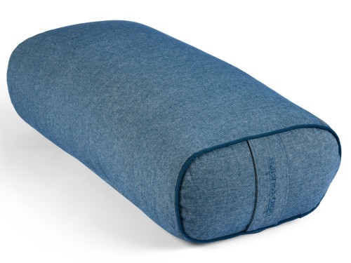Bolster de yoga Ovale en Chambray de coton biologique - Épeautre