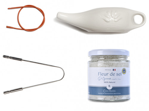 Kit Lota Jala Neti complet Porcelaine Blanc