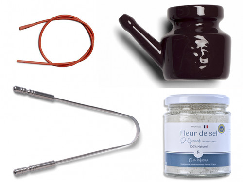 Kit Lota Jala Neti complet Porcelaine Prune