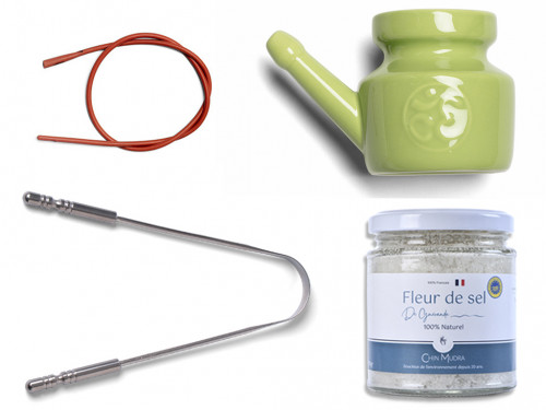 Kit Lota Jala Neti complet Porcelaine Vert Amande