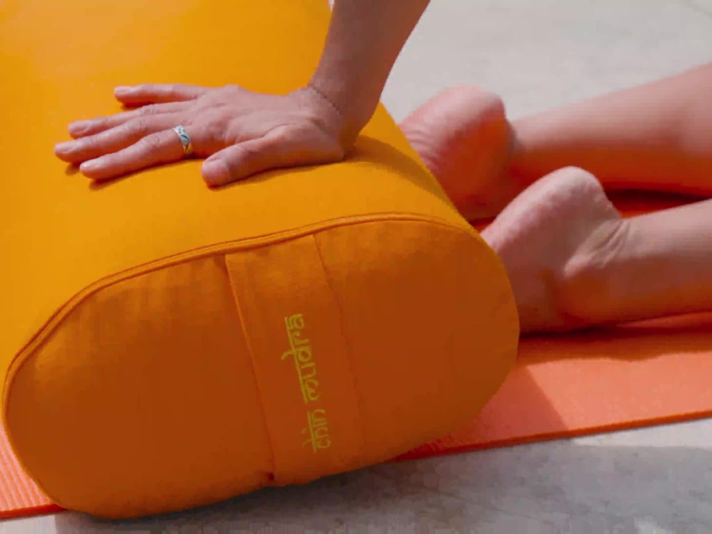 Bolster de yoga Ovale KAPOK 100 % coton Bio 60 cm x15 cm x 30 cm